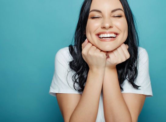 Lady smiles radiantly